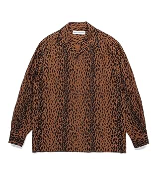 ワコマリア◆ レオパード柄アロハシャツ◆開襟シャツXL WACKO MARIA/LEOPARD HAWAIIAN SHIRT（BLUE）［レオパード